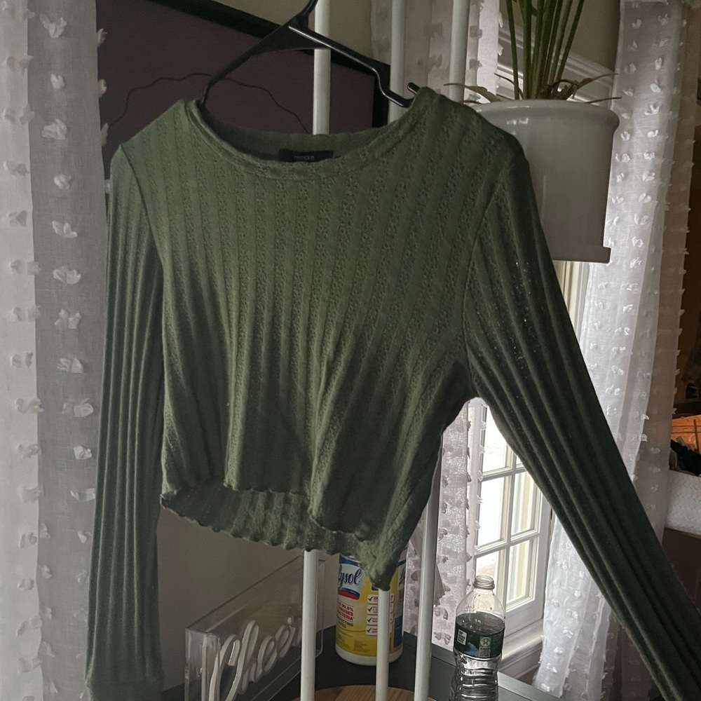 Thin Knit Forest Green long sleeve